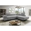Aston Jumbo Cord Right Hand Facing Corner Sofa Bed With Storage And Lift Mechanism - Light Grey -Living Room Furniture Store 88962367 1