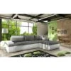 Max Right Hand Facing Corner Sofa Bed - Grey & White 1 Max Right Hand Facing Corner Sofa Bed - Grey & White -Living Room Furniture Store 88962387 1