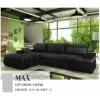 Max Left Hand Facing Corner Sofa Bed - Dark Grey & Black 2 Max Left Hand Facing Corner Sofa Bed - Dark Grey & Black -Living Room Furniture Store 88962419 1