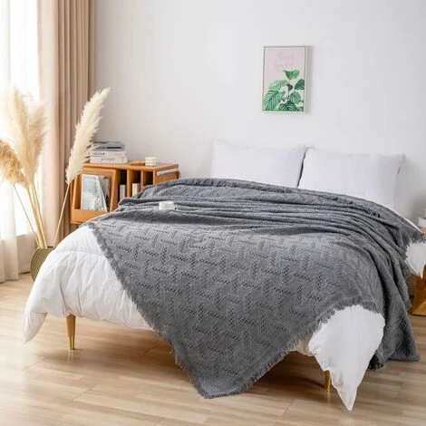 HIASDFLS Plaid Canape Grande Taille Housse Canapé 3 Places Réversible Couvre Canapé Jete De Canape Polyvalente Avec Décoratifs Glands - Gris, 180x300cm 7 HIASDFLS Plaid Canape Grande Taille Housse Canapé 3 Places Réversible Couvre Canapé Jete De Canape Polyvalente Avec Décoratifs Glands - Gris, 180x300cm - Image 5