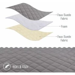 LITZEE Waterproof Sofa Covers Sofa Covers With Elastic Straps Non-Slip Foam For Living Room Dog Protector Protect From Pets, Spills, Wear And Cracks (Grey, 3 Seater) -Living Room Furniture Store 90319595 4