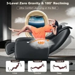Electric Shiatsu Massage Chair Zero Gravity SL Track Recliner Full Body Massage -Living Room Furniture Store 90670413 3