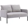 2 Seater Sofa In Linen Modern Compact Loveseat Couch For Living Room, 2 Seater, Gray 2 2 Seater Sofa In Linen Modern Compact Loveseat Couch For Living Room, 2 Seater, Gray -Living Room Furniture Store 91014554 1