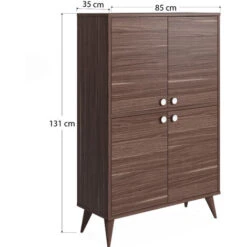 Vega Large Four Door Cabinet - Walnut -Living Room Furniture Store 92199132 3