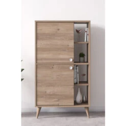 Vega Elevated Cabinet - Oak