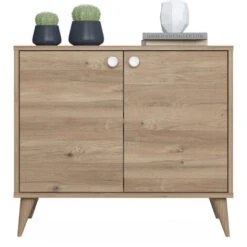 Vega Two Door Closet - Oak -Living Room Furniture Store 92199207 5