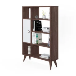 Soho Wide Bookshelf - Walnut -Living Room Furniture Store 92199217 5