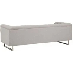 3 Seater Sofa Upholstered Button Tufting Chesterfield Low Back Beige Vissland 11 3 Seater Sofa Upholstered Button Tufting Chesterfield Low Back Beige Vissland -Living Room Furniture Store 9353998 5