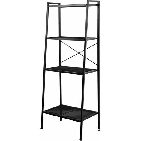 EMKE Freestanding Storage Shelves Black Ladder Shelf Shelves Storage For Living Room Bedroom Kitchen Balcony, Easy To Assemble 3 EMKE Freestanding Storage Shelves Black Ladder Shelf Shelves Storage For Living Room Bedroom Kitchen Balcony, Easy To Assemble