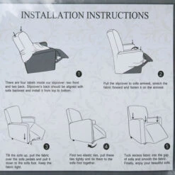 Set Of 4 Dark Blue Recliner Chair Cover L.96 X W.87 X H.93 Cm Max -Living Room Furniture Store 94148330 4