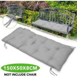 150x50X8CM Garden Outdoor Bench Cushion Non-Slip Chaise Chair Pad Seat Mat Grey 7 150x50X8CM Garden Outdoor Bench Cushion Non-Slip Chaise Chair Pad Seat Mat Grey -Living Room Furniture Store 94598992 3
