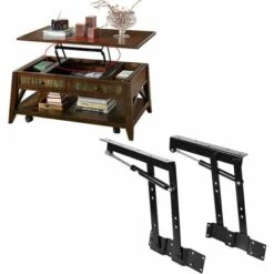 Pair Folding Lift Tray Mechanism Lift Up Spring Hinge For Coffee Table 9 Pair Folding Lift Tray Mechanism Lift Up Spring Hinge For Coffee Table -Living Room Furniture Store 94630278 3
