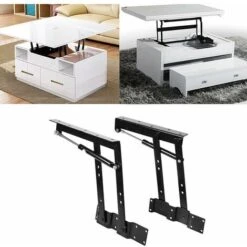 Pair Folding Lift Tray Mechanism Lift Up Spring Hinge For Coffee Table 10 Pair Folding Lift Tray Mechanism Lift Up Spring Hinge For Coffee Table -Living Room Furniture Store 94630278 4