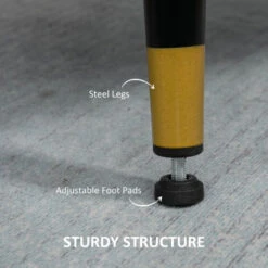 HOMCOM Modern Upholstered Armchairs Tufted Accent Chairs For Bedroom Dark Blue 11 HOMCOM Modern Upholstered Armchairs Tufted Accent Chairs For Bedroom Dark Blue -Living Room Furniture Store 94663269 5