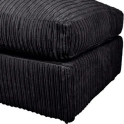 Collingdale Jumbo Cord Fabric Sofa Set (Black, Footstool) -Living Room Furniture Store 94750333 3