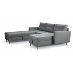 Oslo Corner Lounge Corner Sofa Bed With Ottoman - Grey 10 Oslo Corner Lounge Corner Sofa Bed With Ottoman - Grey -Living Room Furniture Store 94758205 4