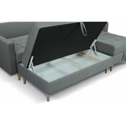 Oslo Corner Lounge Corner Sofa Bed With Ottoman - Grey 11 Oslo Corner Lounge Corner Sofa Bed With Ottoman - Grey -Living Room Furniture Store 94758205 5