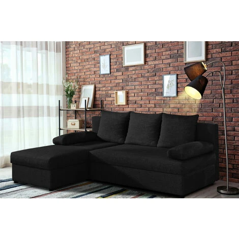 Toledo Corner Sofa Bed - Black 3 Toledo Corner Sofa Bed - Black