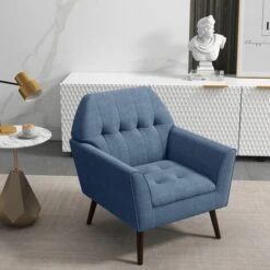 Modern Upholstered Accent Sofa Chair Button Tufted Armchair Leisure Single Sofa -Living Room Furniture Store 95126699 3
