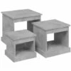 Nesting Tables 3 Pcs Concrete Grey Engineered Wood VidaXL 2 Nesting Tables 3 Pcs Concrete Grey Engineered Wood VidaXL -Living Room Furniture Store 95547376 1