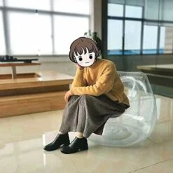 1pc Transparent Inflatable Sofa, Camping Furniture, Inflatable Bean Bag, For Home, Office, Outdoors, Travel, Camping, Picnics, Pool -Living Room Furniture Store 95709557 4