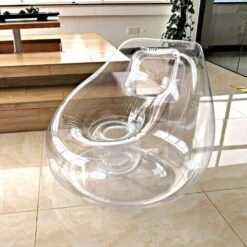 Transparent Inflatable Sofa For Home, Office, Outdoors, Travel, Camping, Picnics, Swimming Pool, 1 Piece
