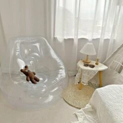 GTA Transparent Inflatable Sofa For Home, Office, Outdoors, Travel, Camping, Picnics, Swimming Pool, 1 Piece -Living Room Furniture Store 95725414 3