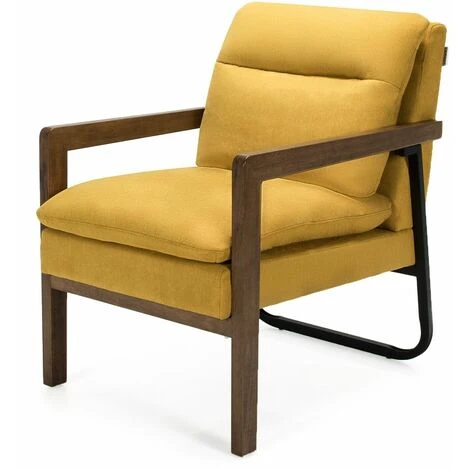 Modern Accent Armchair Fabric Padded Single Sofa Chair Home Leisure Lounge Sofa 3 Modern Accent Armchair Fabric Padded Single Sofa Chair Home Leisure Lounge Sofa