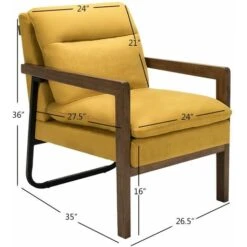 Modern Accent Armchair Fabric Padded Single Sofa Chair Home Leisure Lounge Sofa 8 Modern Accent Armchair Fabric Padded Single Sofa Chair Home Leisure Lounge Sofa -Living Room Furniture Store 96821714 2