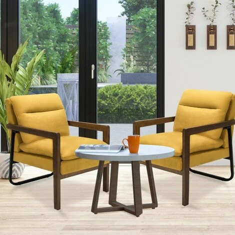 Modern Accent Armchair Fabric Padded Single Sofa Chair Home Leisure Lounge Sofa 6 Modern Accent Armchair Fabric Padded Single Sofa Chair Home Leisure Lounge Sofa - Image 4