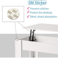 Lift Up Top Coffee Table With Storage And Shelf Living Room(White) 10 Lift Up Top Coffee Table With Storage And Shelf Living Room(White) -Living Room Furniture Store 97235965 4