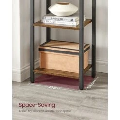 Songmics VASAGLE 6-Tier Bookshelf, Bookcase, Shelving Unit, For Office, Study, Living Room, Bedroom, 30 X 40 X 187.5 Cm, Industrial, Rustic Brown And Black LLS101B01 9 Songmics VASAGLE 6-Tier Bookshelf, Bookcase, Shelving Unit, For Office, Study, Living Room, Bedroom, 30 X 40 X 187.5 Cm, Industrial, Rustic Brown And Black LLS101B01 -Living Room Furniture Store 97307444 3