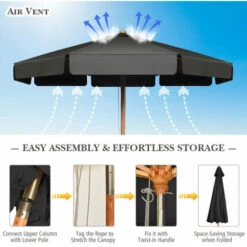 3m Garden Parasol Umbrella Garden Outdoor Sun Shade Push Button Tilt 7 3m Garden Parasol Umbrella Garden Outdoor Sun Shade Push Button Tilt -Living Room Furniture Store 97820720 3