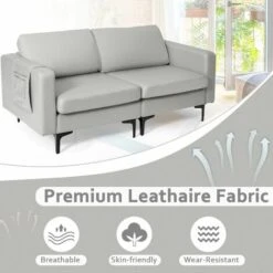 Modern Sofa Couch Loveseat 2-3-Seater Sofa Seat Upholstered Padded Cushions 10 Modern Sofa Couch Loveseat 2-3-Seater Sofa Seat Upholstered Padded Cushions -Living Room Furniture Store 97853553 4