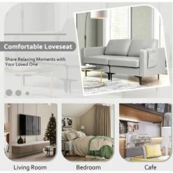 Modern Sofa Couch Loveseat 2-3-Seater Sofa Seat Upholstered Padded Cushions 11 Modern Sofa Couch Loveseat 2-3-Seater Sofa Seat Upholstered Padded Cushions -Living Room Furniture Store 97853553 5