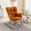 Relax Rocking Chair Tufted Linen Upholstered Padded Seat Armchair 1 Relax Rocking Chair Tufted Linen Upholstered Padded Seat Armchair -Living Room Furniture Store 98091766 1