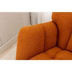 Relax Rocking Chair Tufted Linen Upholstered Padded Seat Armchair -Living Room Furniture Store 98091766 4