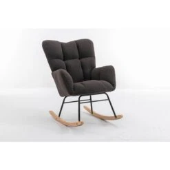 Modern Rocking Accent Chair Teddy Velvet Uplostered Rocker Armchair -Living Room Furniture Store 98091767 4