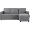 Yaheetech Reversible Sleeper Sectional Sofa With Chaise L-Shaped, Light Gray -Living Room Furniture Store 98438989 1