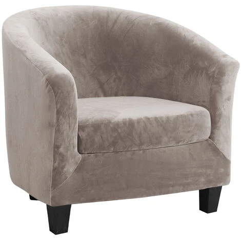 2 Pieces Tub Chair Covers,Upgraded 2 IN 1 Design Stretch Velvet Armchair Sofa Slipcover With Cushion Cover, Non Slip Club Bucket Chairs Sofa Couch Covers Slipcovers(Upgraded-Brown, Velvet) 3 2 Pieces Tub Chair Covers,Upgraded 2 IN 1 Design Stretch Velvet Armchair Sofa Slipcover With Cushion Cover, Non Slip Club Bucket Chairs Sofa Couch Covers Slipcovers(Upgraded-Brown, Velvet)