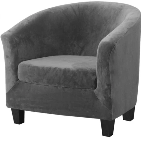 2 Pieces Tub Chair Covers,Upgraded 2 IN 1 Design Stretch Velvet Armchair Sofa Slipcover With Cushion Cover, Non Slip Club Bucket Chairs Sofa Couch Covers Slipcovers(Upgraded-Brown, Velvet) 4 2 Pieces Tub Chair Covers,Upgraded 2 IN 1 Design Stretch Velvet Armchair Sofa Slipcover With Cushion Cover, Non Slip Club Bucket Chairs Sofa Couch Covers Slipcovers(Upgraded-Brown, Velvet) - Image 2