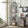 Songmics VASAGLE Bookcase, 6-Tier Bookshelf, Open Storage Shelving, Standing Display Rack, For Office, Living Room, Bedroom, 40 X 30 X 187.5 Cm, Industrial, Greige And Black LLS101B02 1 Songmics VASAGLE Bookcase, 6-Tier Bookshelf, Open Storage Shelving, Standing Display Rack, For Office, Living Room, Bedroom, 40 X 30 X 187.5 Cm, Industrial, Greige And Black LLS101B02 -Living Room Furniture Store 98766486 1