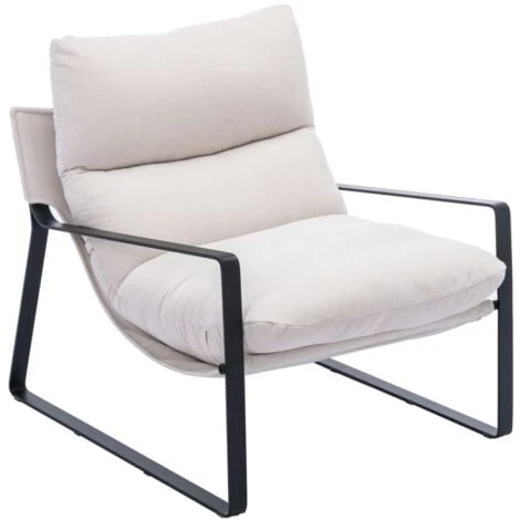 Modern Accent Chair Fabric Armchair For Living Room Occasional Tub Chair For Bedroom, Beige 3 Modern Accent Chair Fabric Armchair For Living Room Occasional Tub Chair For Bedroom, Beige