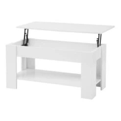 Lift Up Coffee Table Living Room Furniture With Extra Space(White) -Living Room Furniture Store 99027904 3